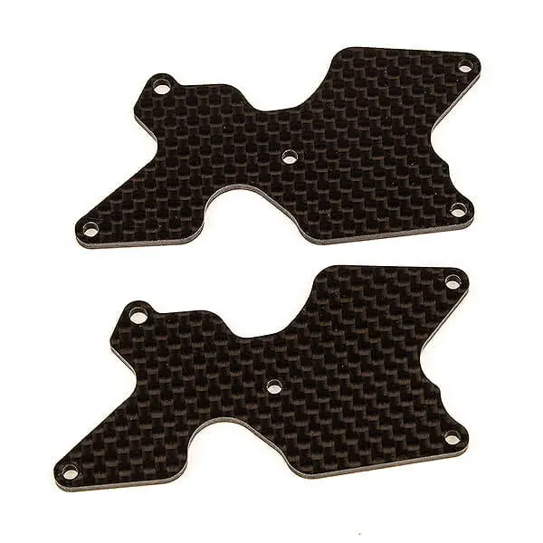 Rc8b4 Rear Suspension Arms Inserts - Carbon 1