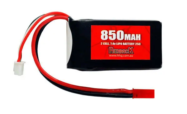 Redback 850Mah 7.4V 25C Lipo Battery - Rblp2c085 1
