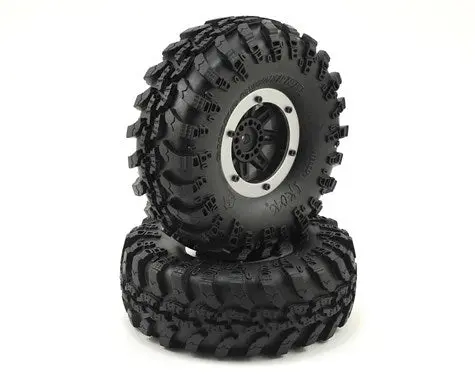 Redcat Interco Super Swamper Tyres & Soft Foams On 1.9In Black Wheels W/ Aluminium Beadlock 2Pcs - 13812 1