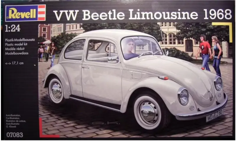 Revell 1968 Vw Beetle 1500 Hard Top 1:24 - 07083 1