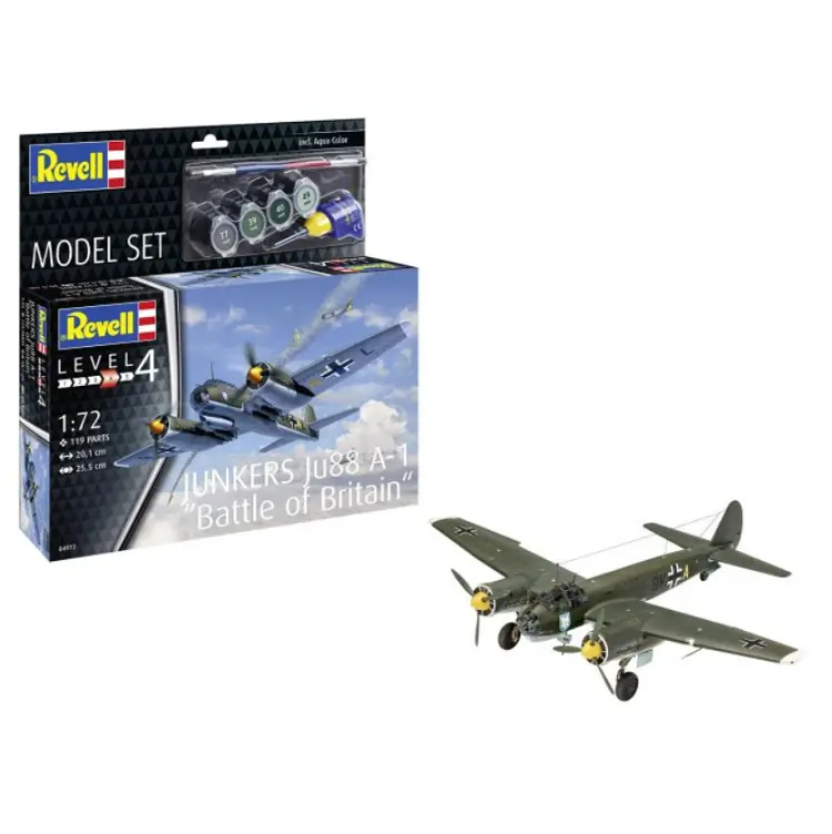 Revell Junkers Ju88 A-1 Battle Of Britain Starter Set 1:72 - 64972 1