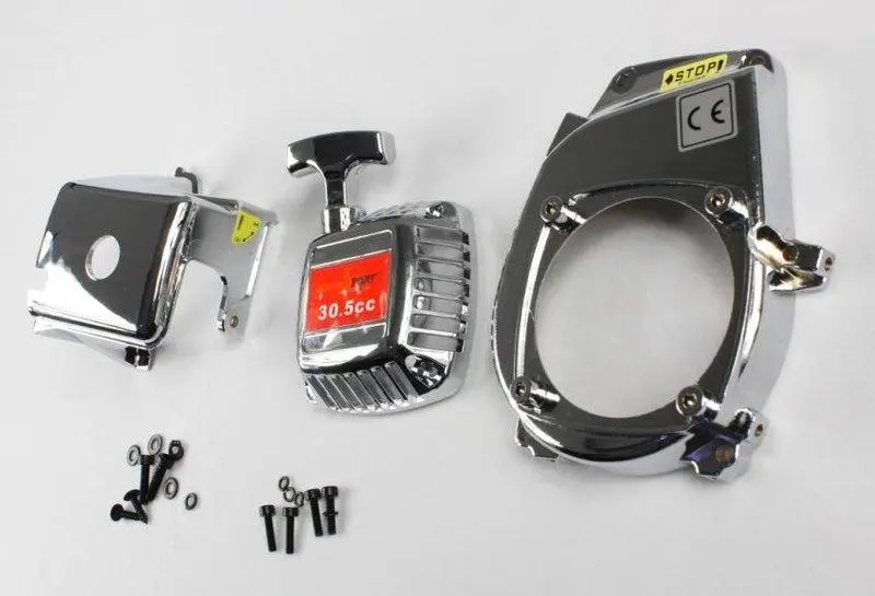 Rovan Chrome Engine Parts Set W/ Hardware 3Pcs - Ksrc85108 1