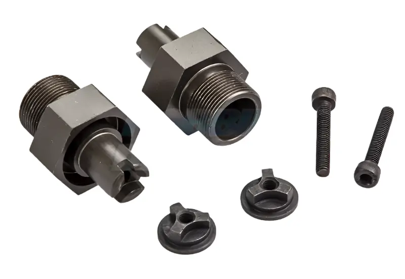 Rovan Front Clipless Hex Adapters Gunmetal Aluminium - Rov-95143 1