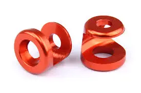 Rovan Front Upper Shock End Protectors Orange Aluminium 2Pcs - Rov-95226A 1