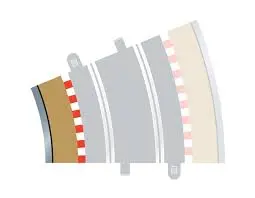 Scalextric Inner Border Curve Rad-3 22.5Deg 4Pcs - C8281 1