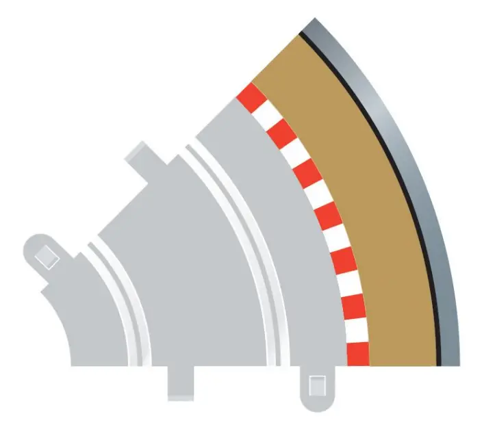 Scalextric Outer Border Curve Rad-1 45Deg 4Pcs - C8240 1