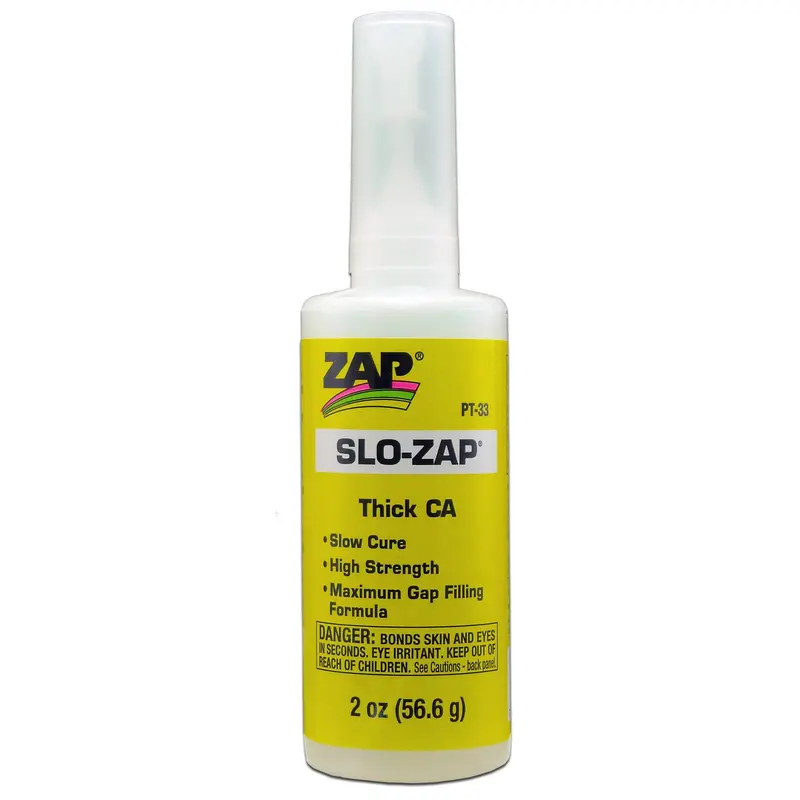 Slo-Zap Yellow Thick Ca Glue 2Oz - Pt-33 1