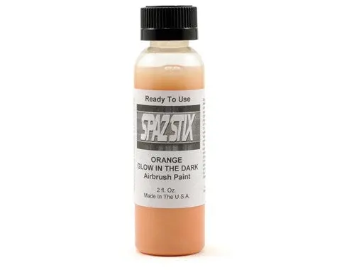 Spaz Stix Glow-In-The-Dark Orange/ White Airbrush Paint 1Oz - Szx20350 1