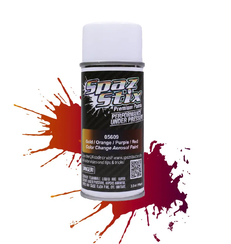 Spaz Stix Gold/ Orange/ Purple Red Colour Change Spray Paint 3.5Oz - Szx05609 1