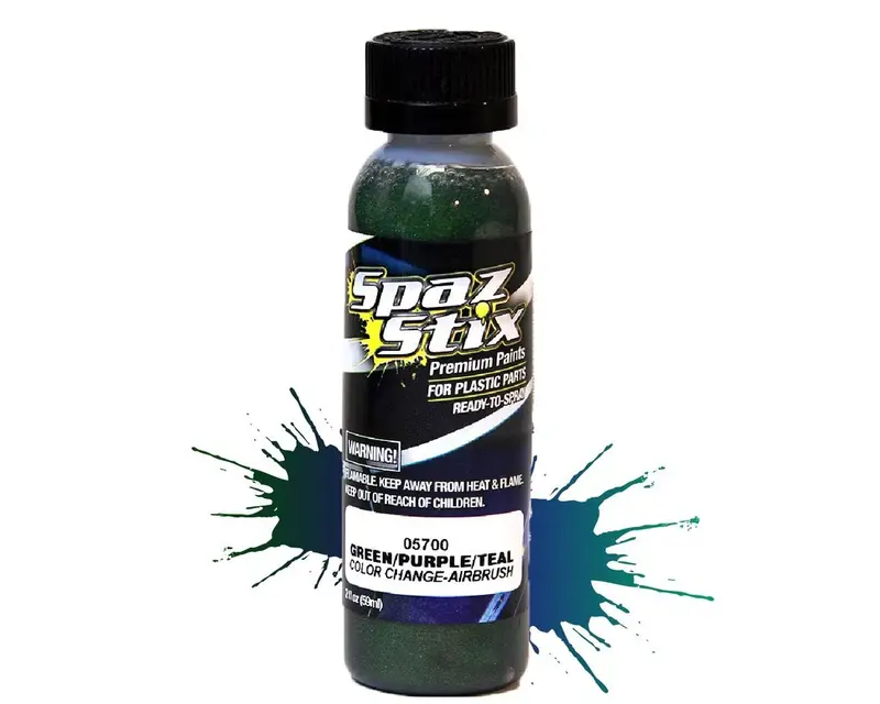 Spaz Stix Green/ Purple/ Teal Colour Change Airbrush Paint 2Oz - Szx05700 1