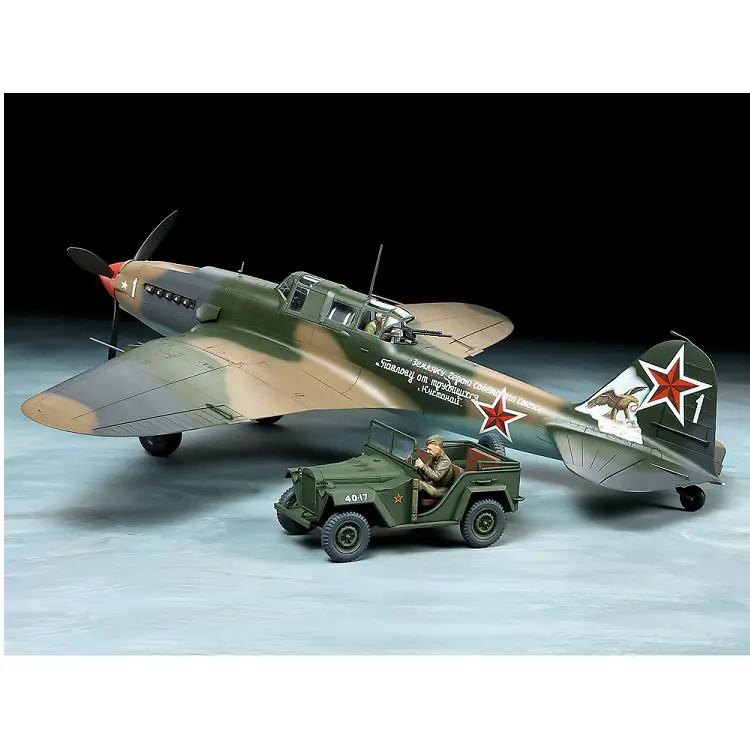 Tamiya Ilyushin Il-2 Shturmovik W/ Gaz-67B Soviet Field Car 1:48 - 25212 2