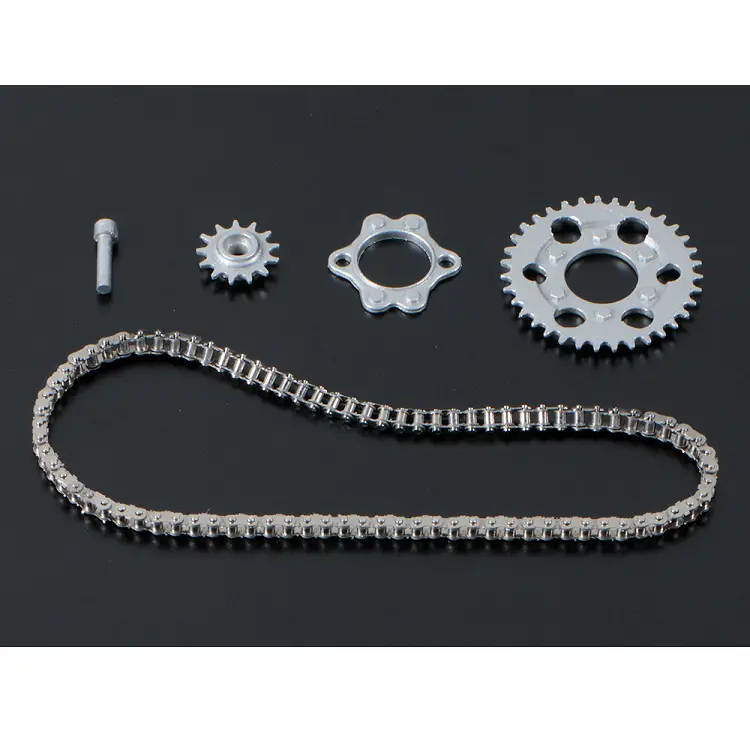 Tamiya Metal Chain & Sprocket Set Suit 1:12 Rc166 Gp Racer - 12633 1