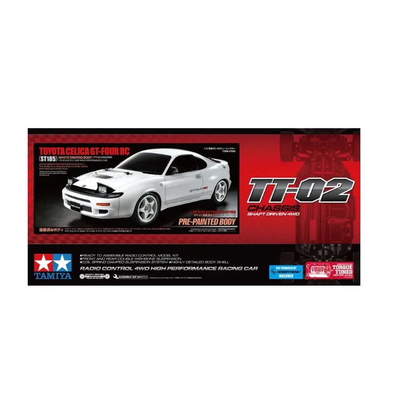 Tamiya Toyota Celica Gt-Four St185 Tt-02 1:10 Kit White Painted Body - 47500 1
