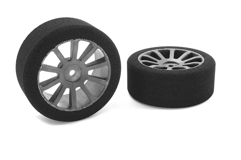 Team Corally Attack 1:10 Front Touring 40Sh Foam Tyres On 26Mm Carbon Wheels  2Pcs - C-14700-40 1