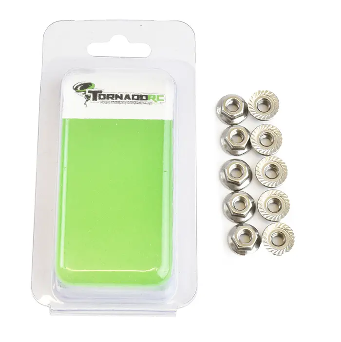 Tornado 3Mm Flanged Serrated Nuts 10Pcs 18301-40 - Trc-3Mmnut 1
