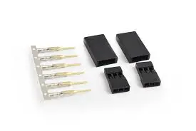 Tornado Jst Black 3-Pin Female Connector W/ Gold Pins 2Pcs - Trc-1003F 1
