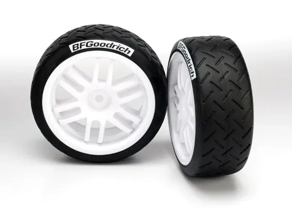 Traxxas 1:16 Bfg Rally Tyres On White Split Spoke Wheels 2Pcs - 7372R 1