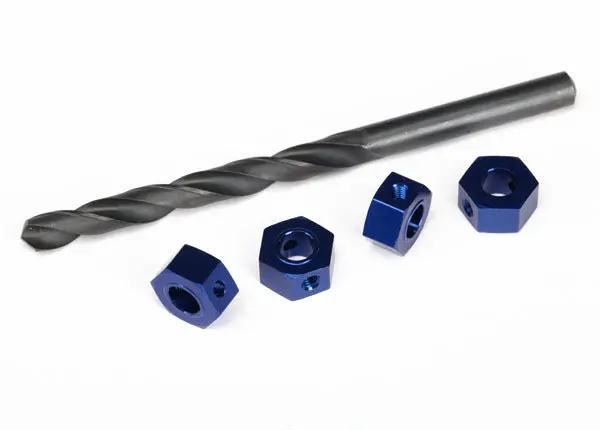 Traxxas 12Mm Wheel Hex Adaptors Blue Aluminium Suit 6Mm Axle 4Pcs - 6869 1