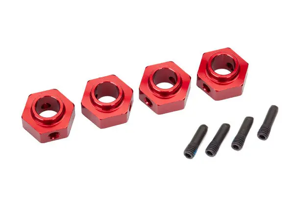 Traxxas 12Mm Wheel Hex Hubs Red 6061-T6 Aluminium Suit Trx-4/ 6 4Pcs - 8269R 1