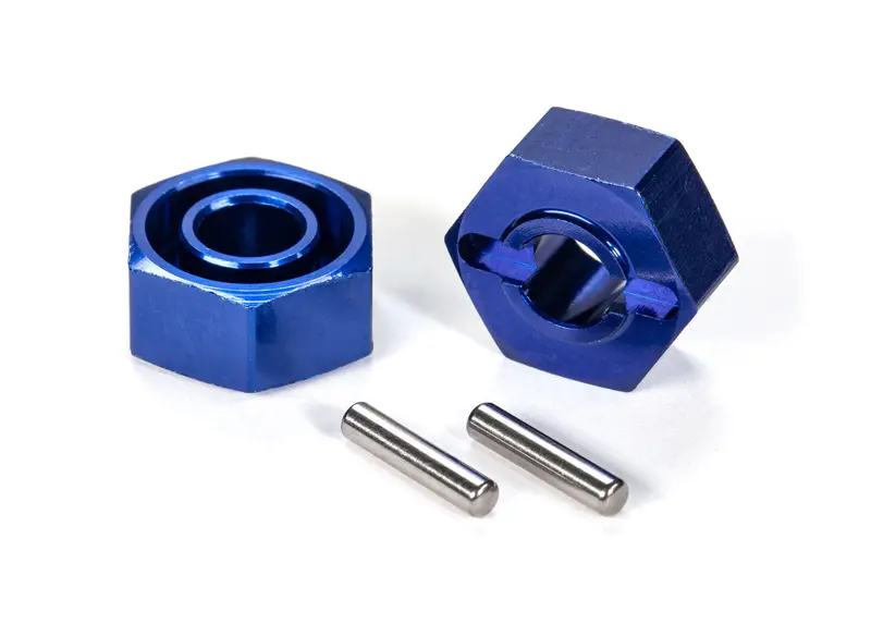Traxxas 12Mm Wheel Hexes Blue Aluminium W/ Pins - 1654X 1