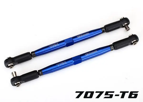Traxxas 157Mm Toe Links Tubes Blue Aluminium Complete 2Pcs - 7748X 1