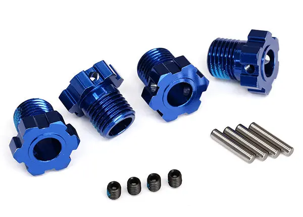 Traxxas 17Mm Wheel Hex Hubs Splined Blue Aluminium 4Pcs - 8654 1