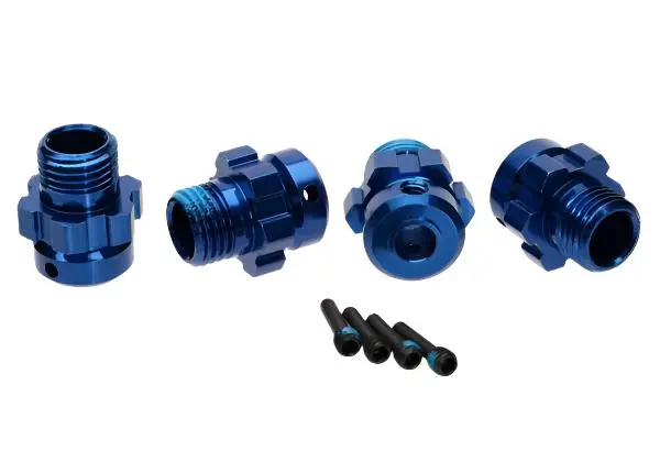 Traxxas 17Mm Wheel Hubs Splined Blue Aluminium Suit 6Mm Axle 4Pcs - 6469 1