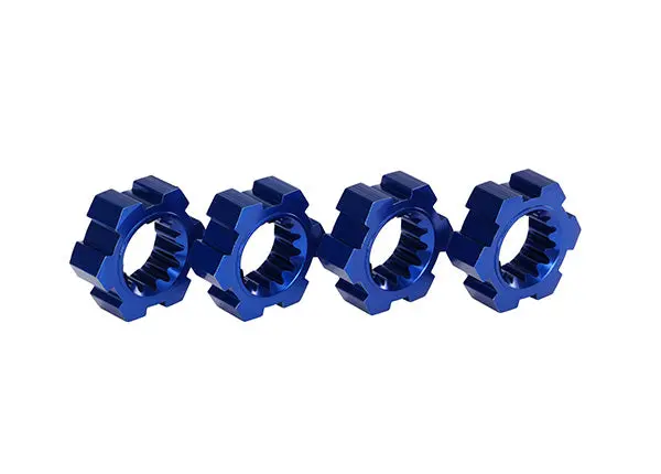 Traxxas 24Mm Wheel Hex Hubs Splined Blue Aluminium 4Pcs - 7756X 1