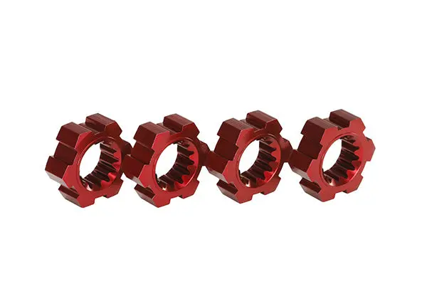 Traxxas 24Mm Wheel Hex Hubs Splined Red Aluminium 4Pcs - 7756R 1
