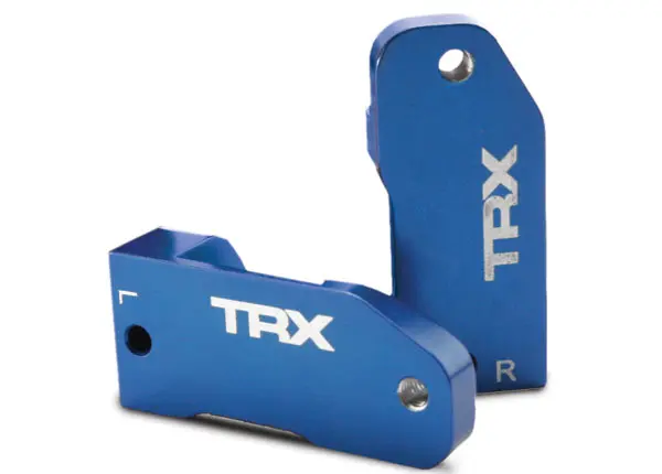 Traxxas 30Deg Caster Blocks Blue Aluminium W/ Screw Pins - 3632A 1