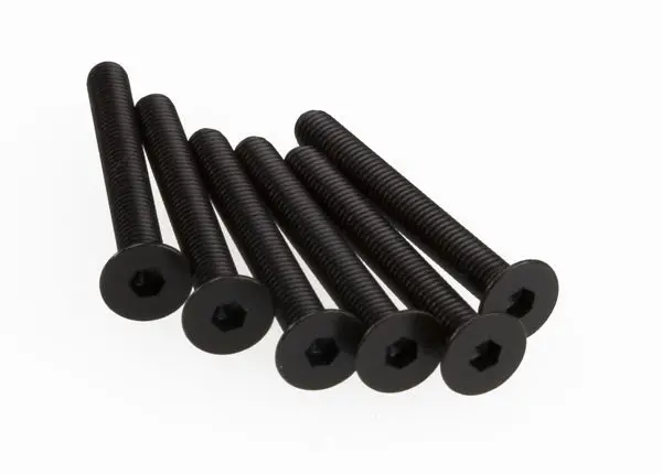 Traxxas 3X25mm Hex Drive Countersunk Head Screws 6Pcs - 4858 1
