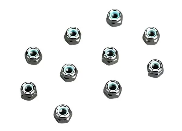 Traxxas 4Mm Nyloc Nut Chrome 10Pcs - 1747 1