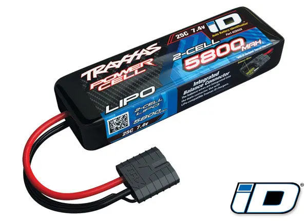 Traxxas 5800Mah 7.4V 25C Lipo Battery W/ Id Plug - 2843X 1