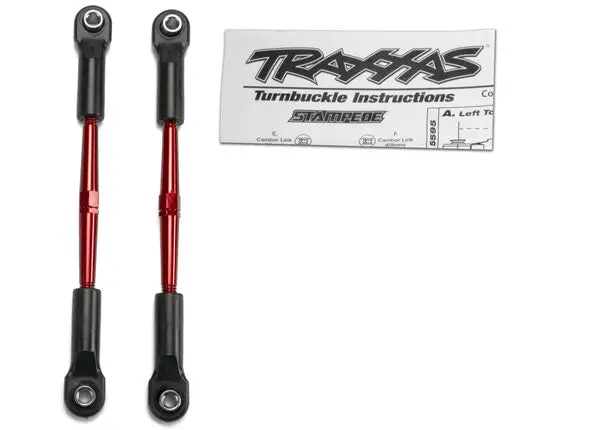 Traxxas 61Mm Turnbuckles Complete Red Aluminium 2Pcs - 2336X 1
