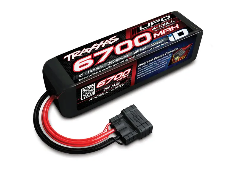 Traxxas 6700Mah 14.8V 25C Lipo Battery W/ Id Plug - 2890X 1