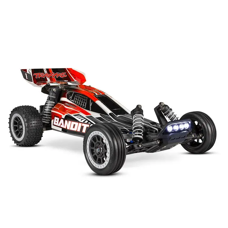 Traxxas Bandit 2Wd Buggy Red/ Black W/ Led Lights, 2.4Ghz Radio, Brushed Motor & Esc, Battery & Charger - 24054-61Rblk 1