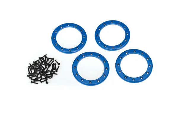 Traxxas Beadlock Rings 2.2In Blue Aluminium W/ Hardware 4Pcs - 8168X 1