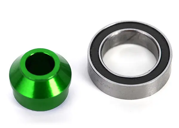 Traxxas Bearing Adapter Green Aluminium W/ 10X15x4mm Bearing - 6893G 1