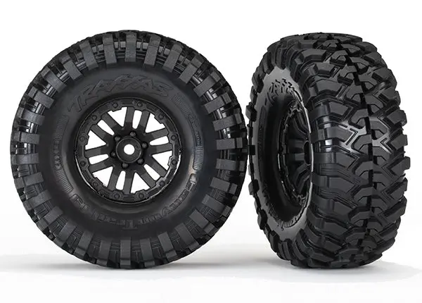 Traxxas Canyon Trail Tyres On 1.9In Trx-4 Black Wheels 2Pcs - 8272 1