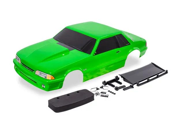 Traxxas Green Body Shell Ford 5.0 Fox Mustang Suit Drag Slash - 9421G 1