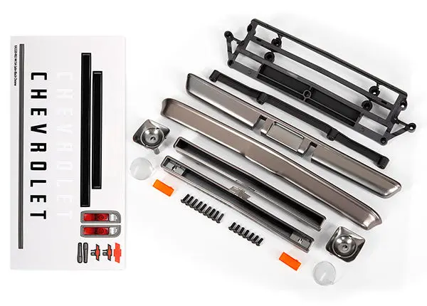Traxxas Grille, Bumpers & Headlight Housings Satin Black Chrome Suit Chevy C10 Drag Body - 9415A 1