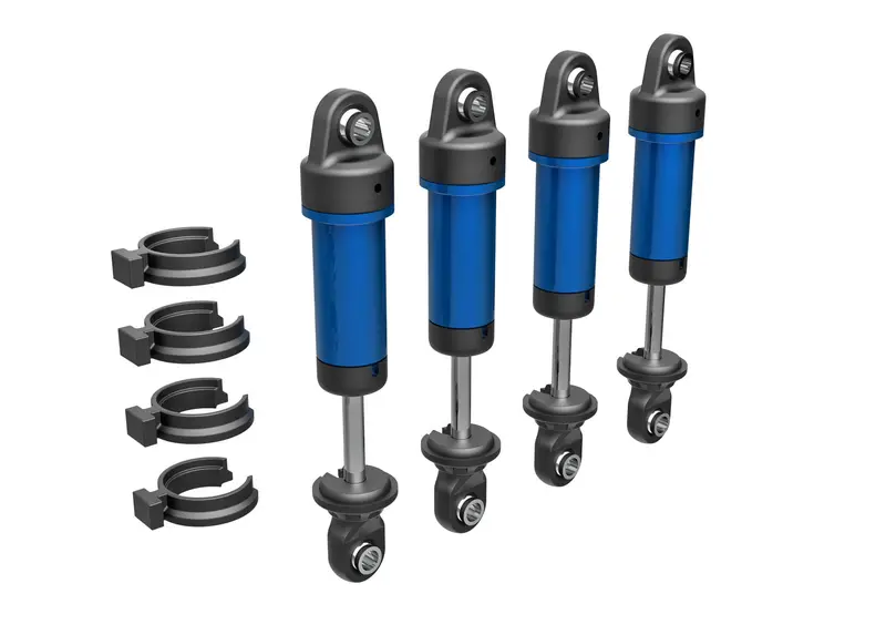 Traxxas Gtm Shocks Blue Aluminium No Springs Suit Trx-4M 4Pcs - 9764-Blue 1