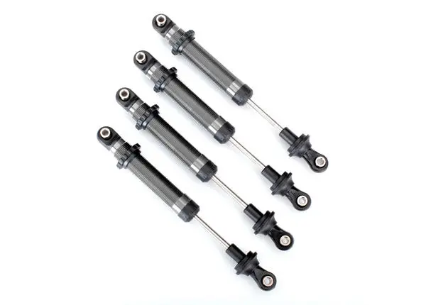 Traxxas Gts Long Shocks Silver Aluminium Complete No Springs 4Pcs - 8160 1