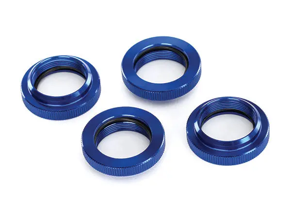 Traxxas Gtx Shock Spring Upper Retainers Blue Aluminium 4Pcs - 7767 1