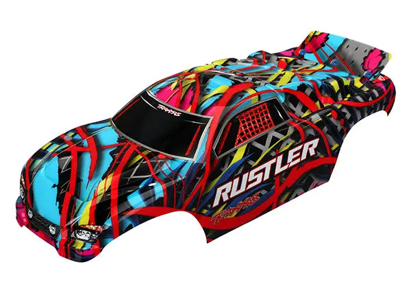 Traxxas Hawaiian Graphics Painted Body Shell Suit Rustler - 3749 1