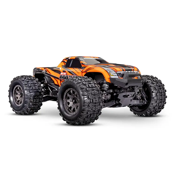 Traxxas Mini Maxx Orange Bl-2S W/ 2.4Ghz Radio, Lipo Battery & Charger - 107154-1Orng 1