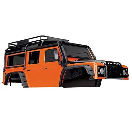 Traxxas Orange Land Rover Defender Body Shell W/ Exocage & Decals - 8011A 1