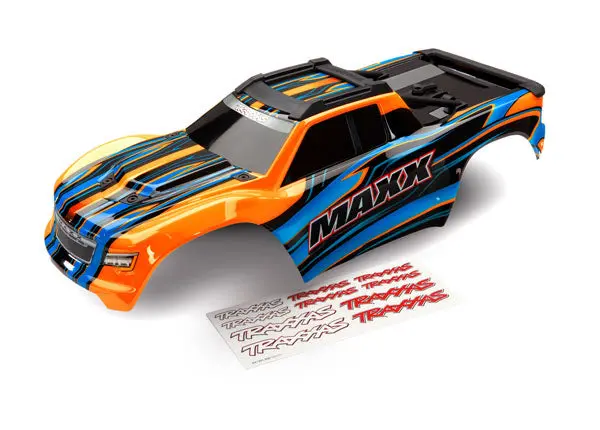 Traxxas Orange Painted Body Shell W/ Cage Frame Suit Maxx V1 - 8911T 1