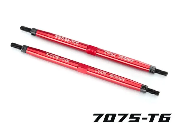 Traxxas Rear Toe Link Turnbuckle Red 7075-T6 Aluminium Tubes 2Pcs - 5143R 1