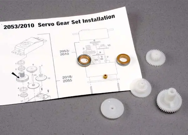 Traxxas Replacement Gear Set Suit 2018 Servo - 2010 1